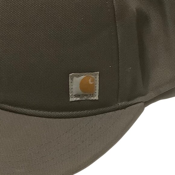 Carhartt Firm Duck Flat Brown Snapback Hat 100% Cotton Men OS Casual Snapback - Picture 2 of 5